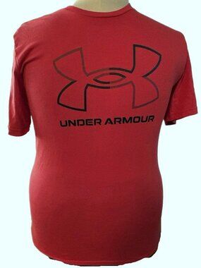 Under Armour Men's Short Sleeve T Shirt Red Size Medium Unisex
